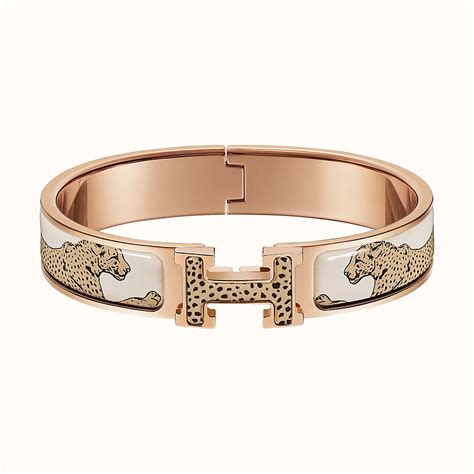 hermes clic h guepards bracelet|bracelet Hermes clic h femme.